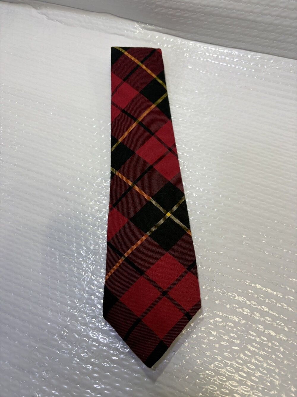 Vintage GAP Tie Red Plaid Cozy Cotton Tie Preppy Classic Made in USA